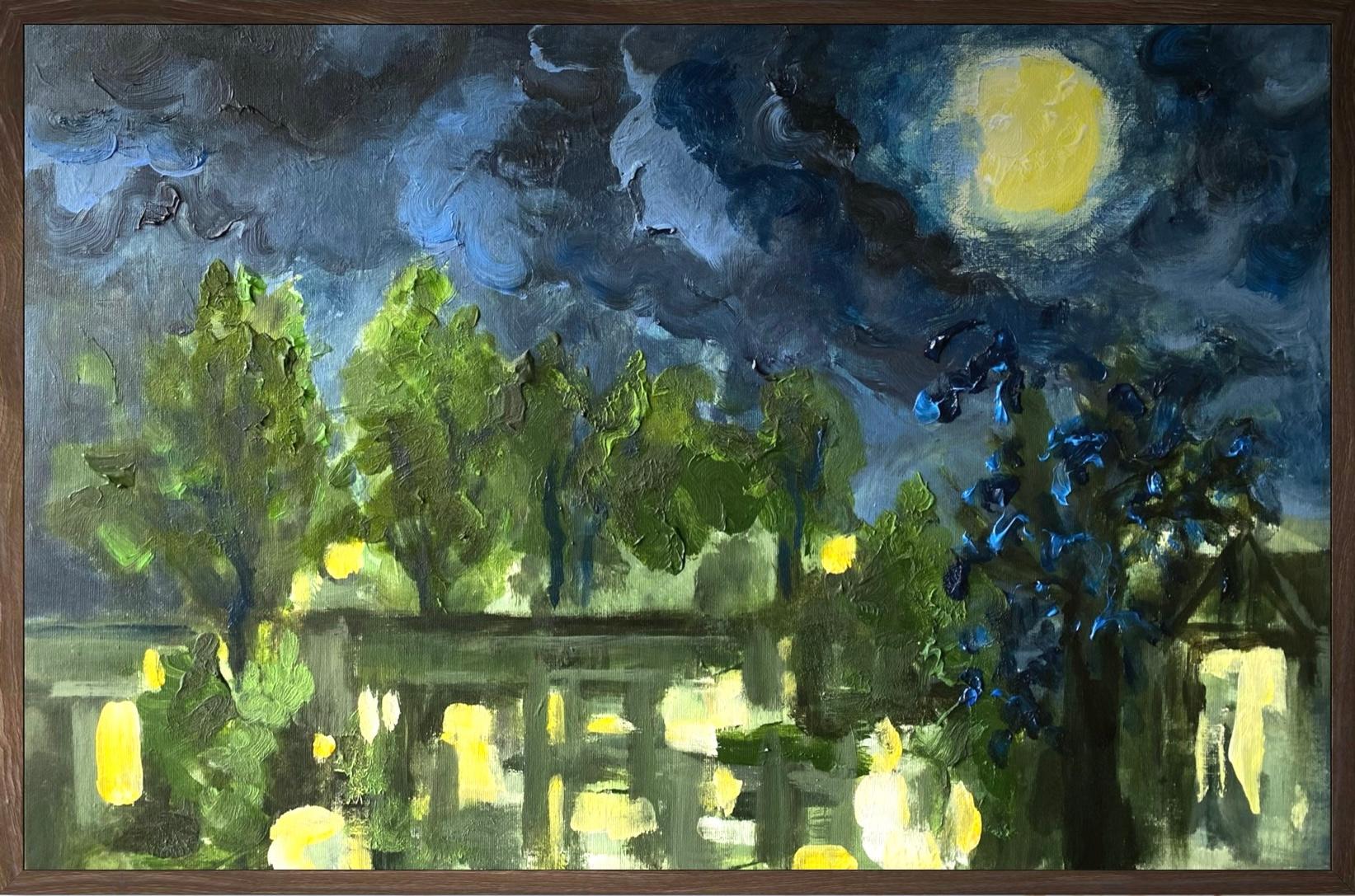 Épreuve peinte à la main#1-Nuit de lune-Artiste britannique récompensé-limité à 2 exemplaires-une seule fois en vente 3