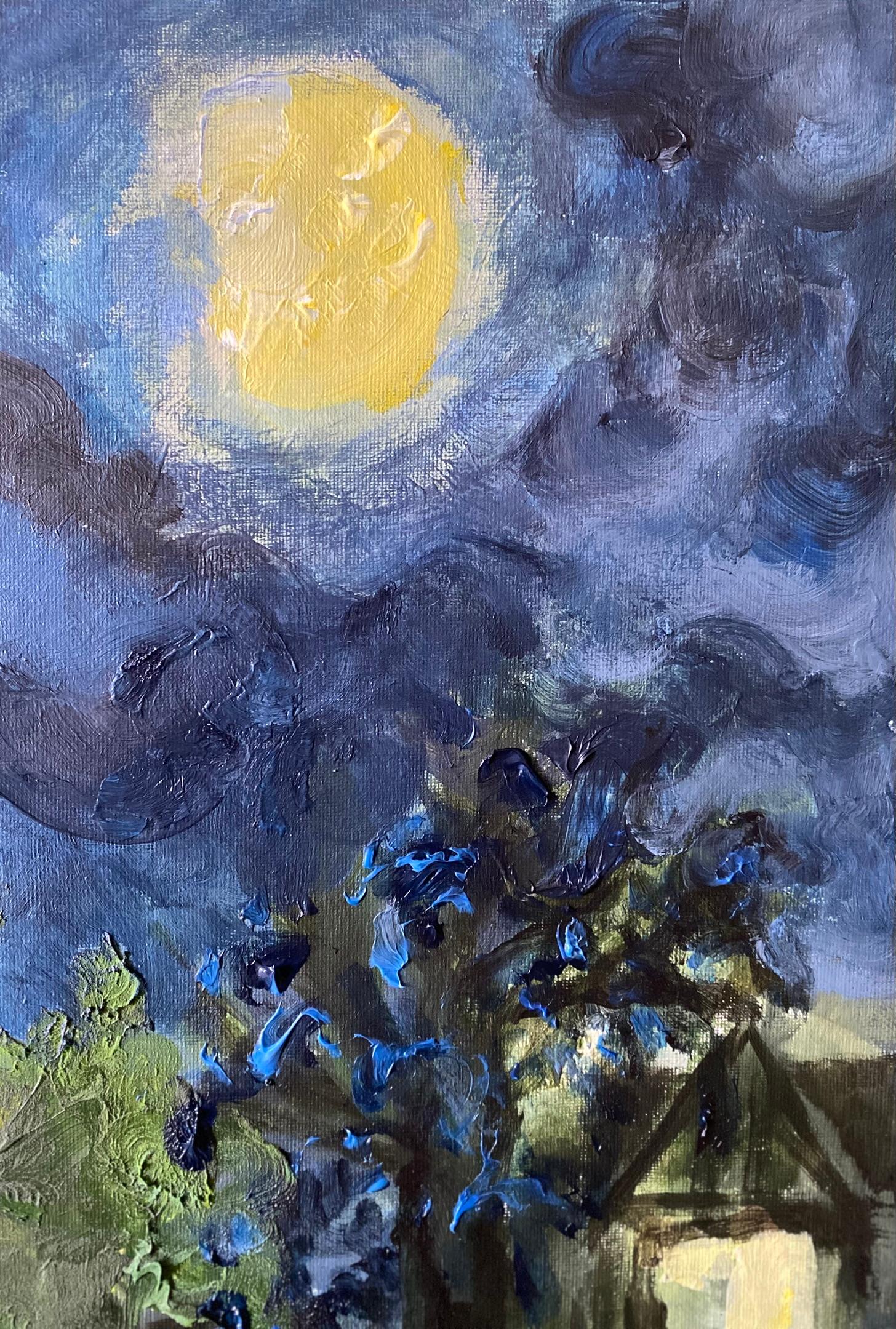 Épreuve peinte à la main#1-Nuit de lune-Artiste britannique récompensé-limité à 2 exemplaires-une seule fois en vente 2