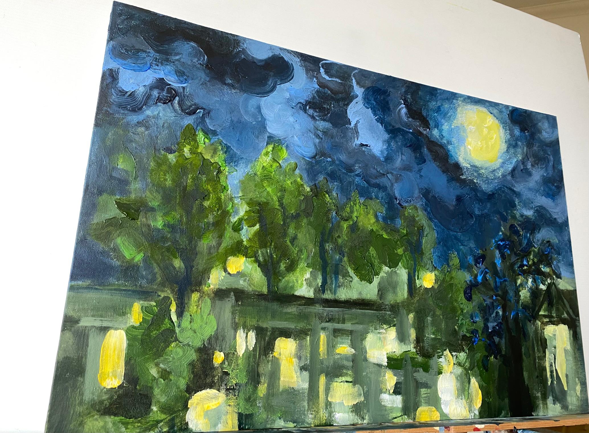 Épreuve peinte à la main#1-Nuit de lune-Artiste britannique récompensé-limité à 2 exemplaires-une seule fois en vente 5