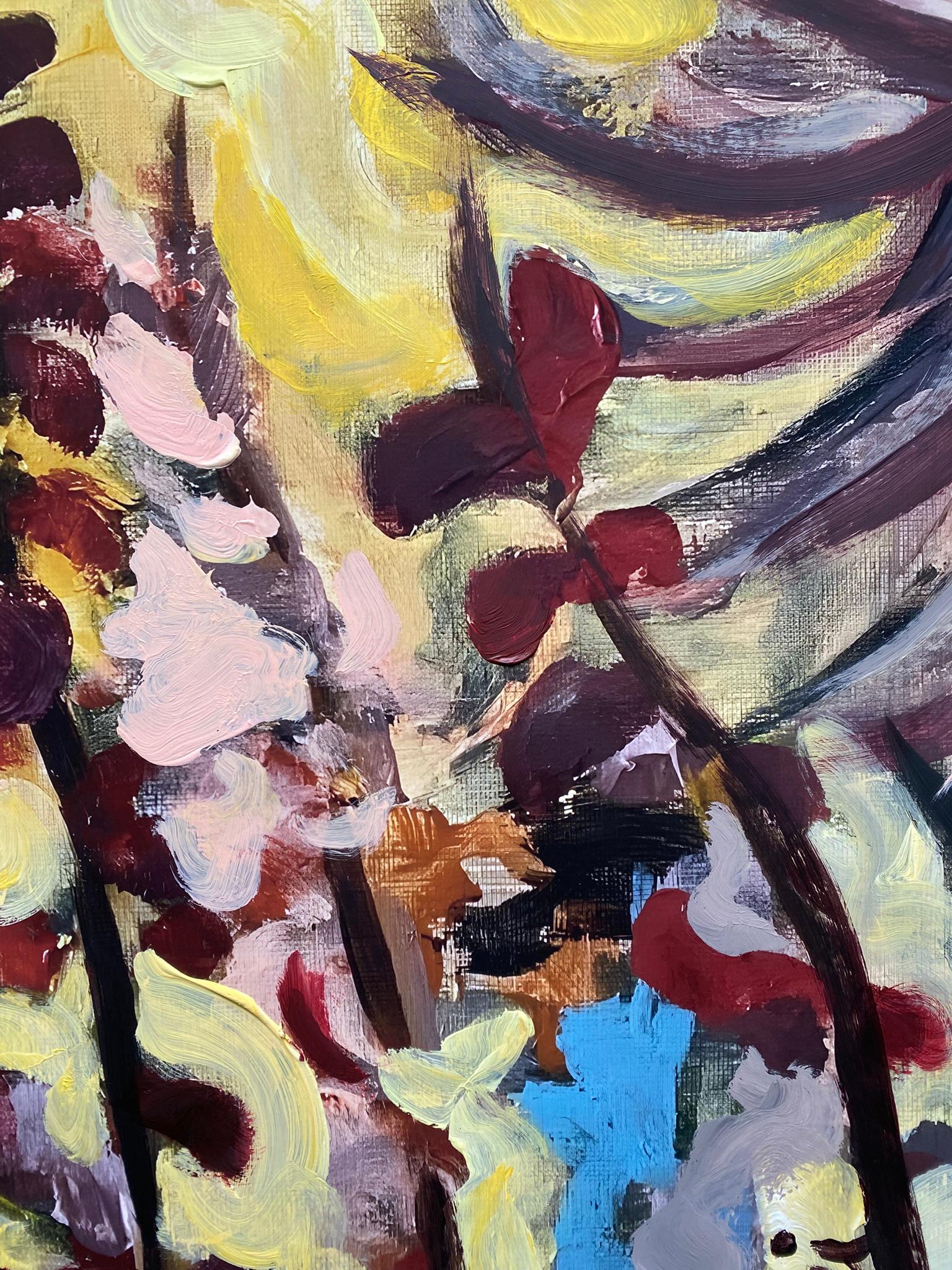 Hand Painted-XLarge-Gladiolus Glorious-British Awarded Artist-Limited Edition#4 - Abstract Impressionist Print by Shizico Yi