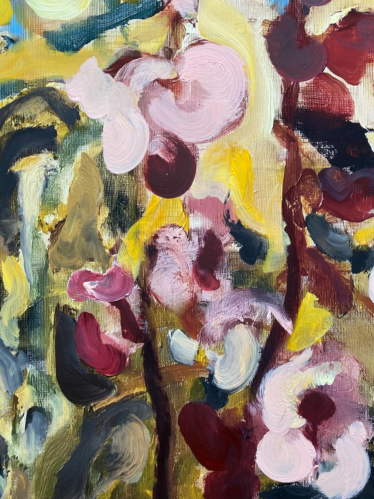Hand Painted-XLarge-Gladiolus Glorious-British Awarded Artist-Limited Edition#4 - Brown Abstract Print by Shizico Yi