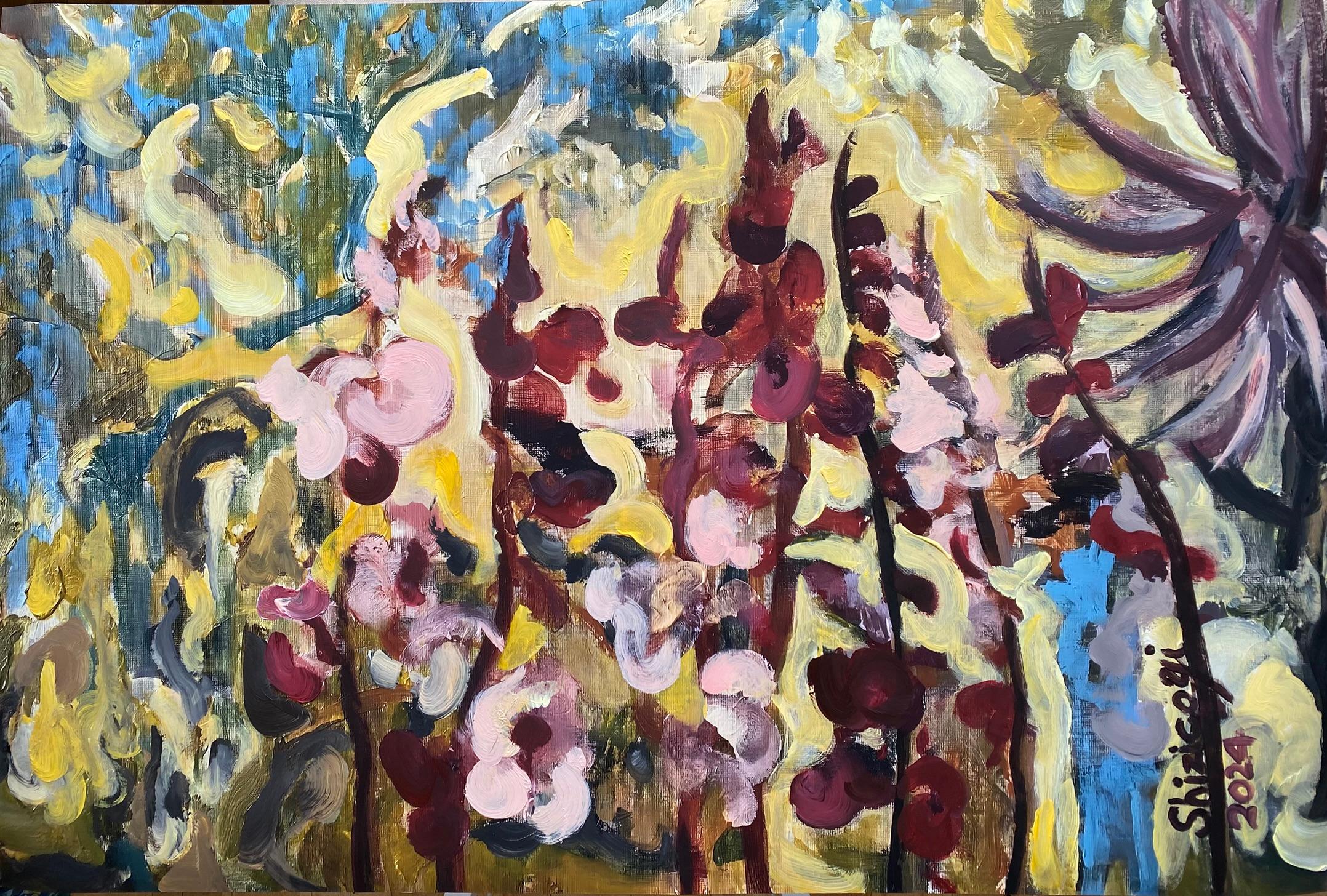 Hand Painted-XLarge-Gladiolus Glorious-British Awarded Artist-Limited Edition#4