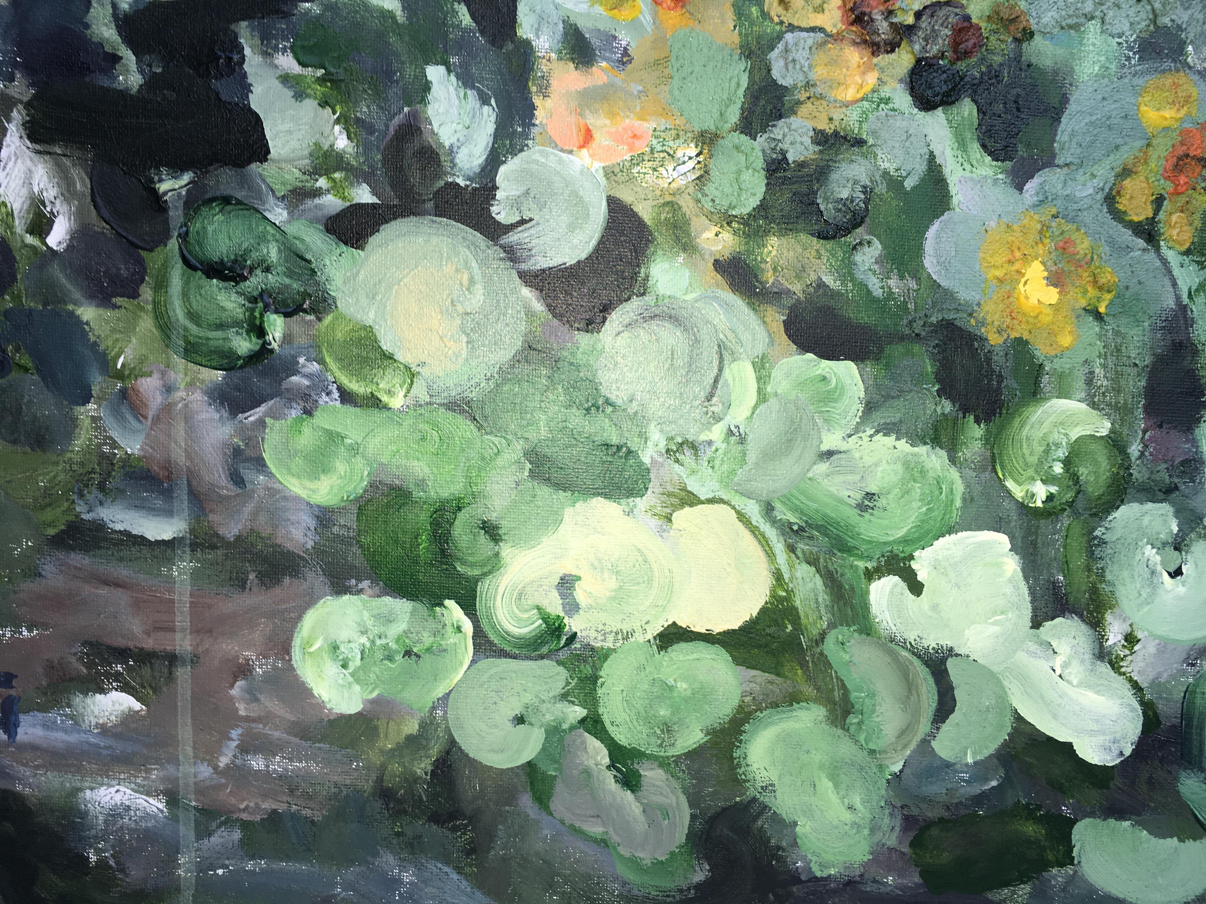 Having a cigarette amongst Green and Blue, Limited hand painted Edition #3 3