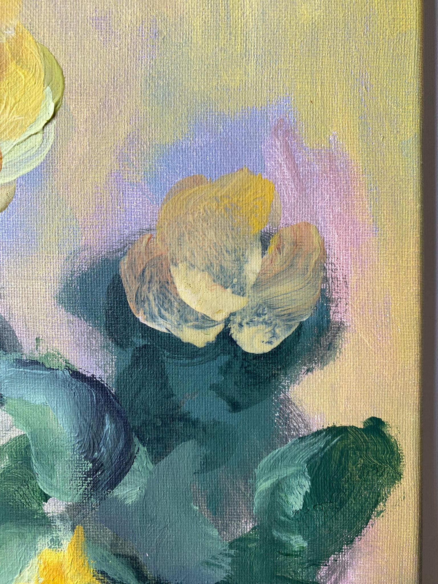 Hand painted Artist Proof-Rare LargeSquare format-British AwardedArtist-Rosarian For Sale 3