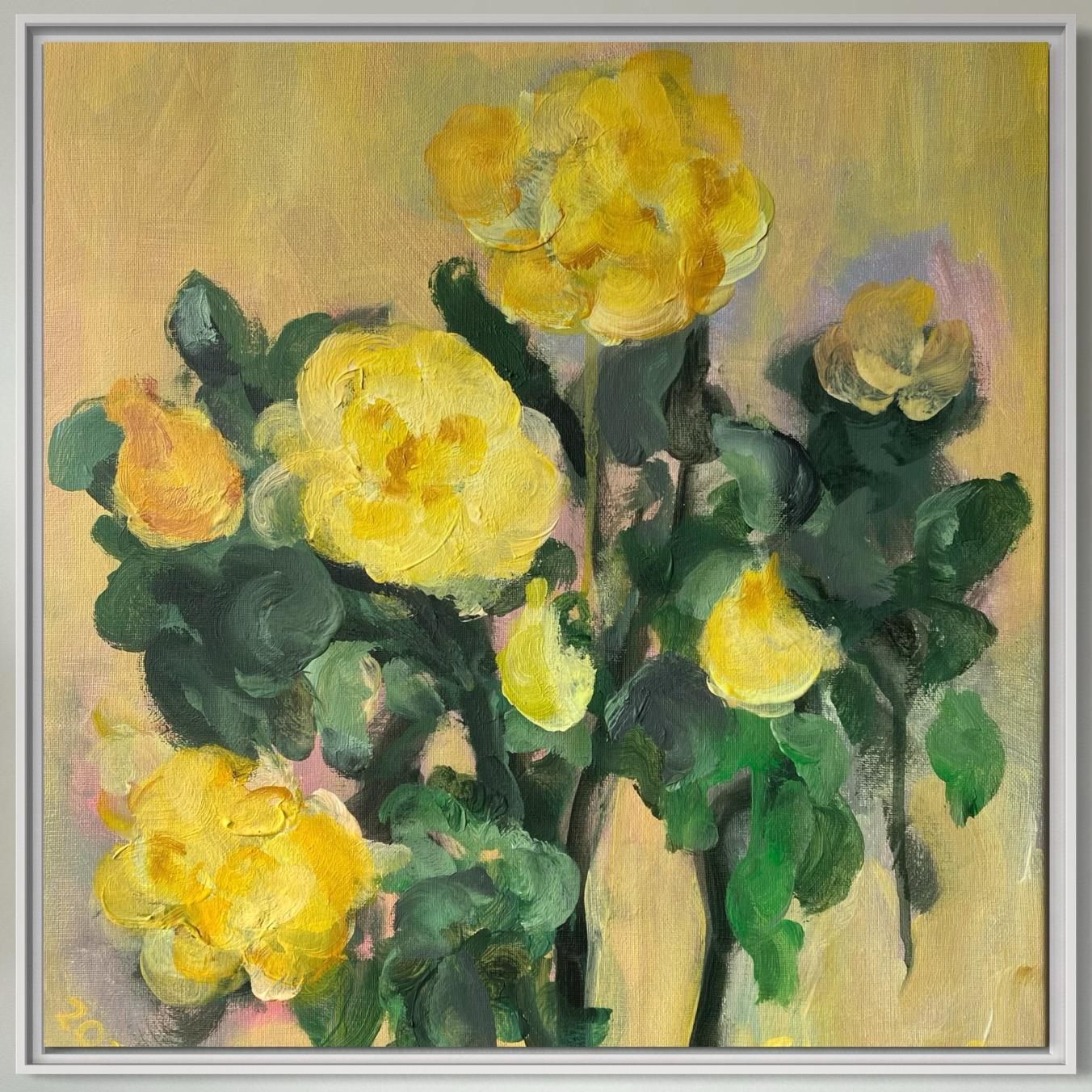 Hand painted Artist Proof-Rare LargeSquare format-British AwardedArtist-Rosarian For Sale 9