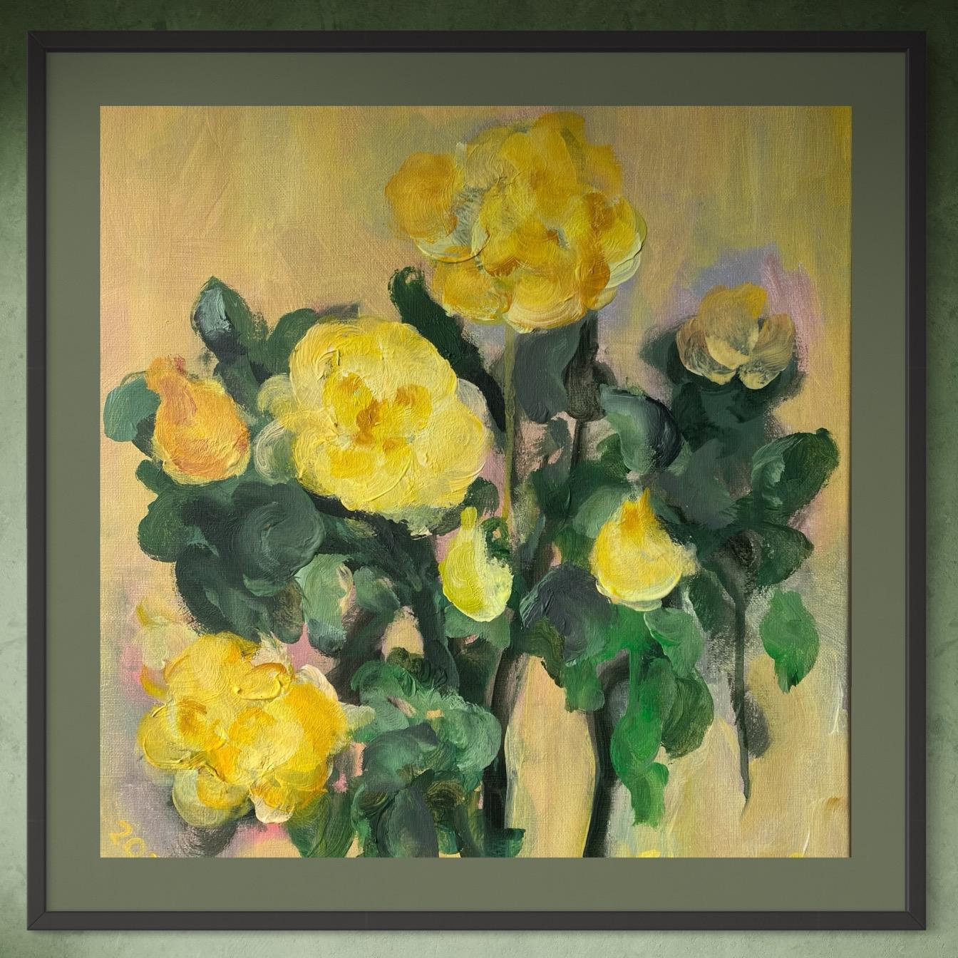 Hand painted Artist Proof-Rare LargeSquare format-British AwardedArtist-Rosarian For Sale 8