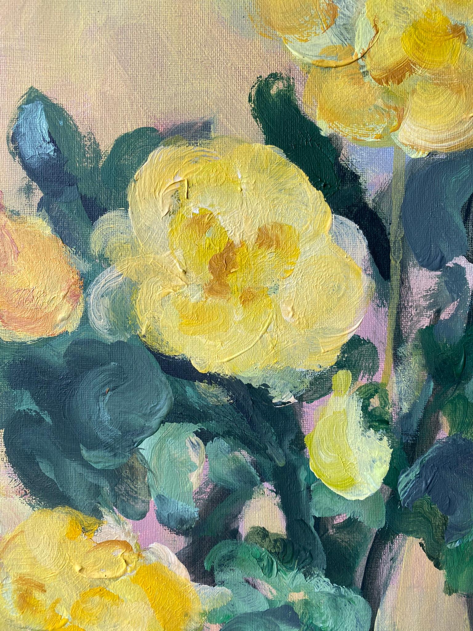 This is an unique  one-off Artist Proof in a stunning large square format and its hand-painted detail bringing still life to modernity; 
its outstanding hand-painted quality and rare large square visual presence with its expressive colours,