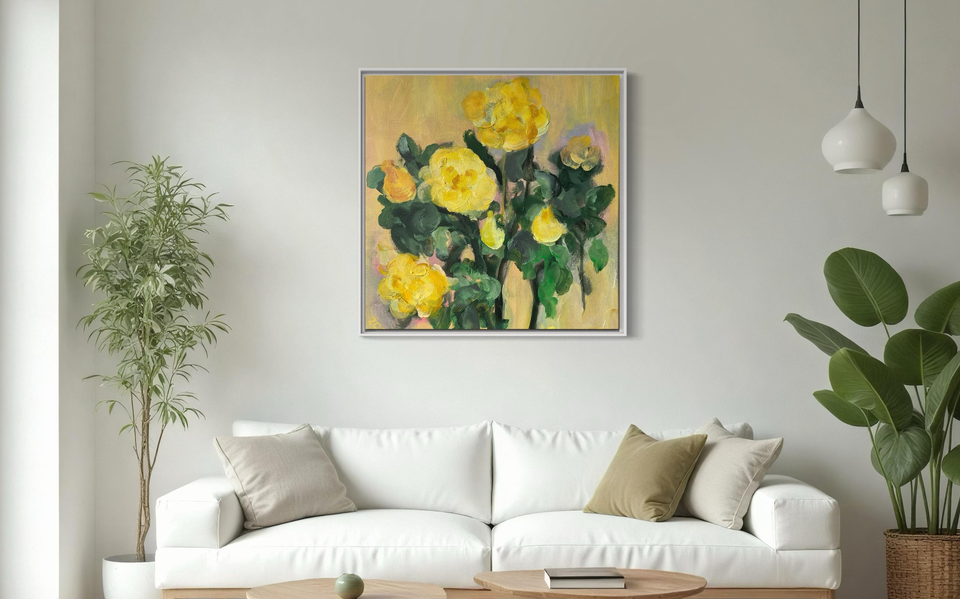 Hand painted Artist Proof-Rare LargeSquare format-British AwardedArtist-Rosarian For Sale 10