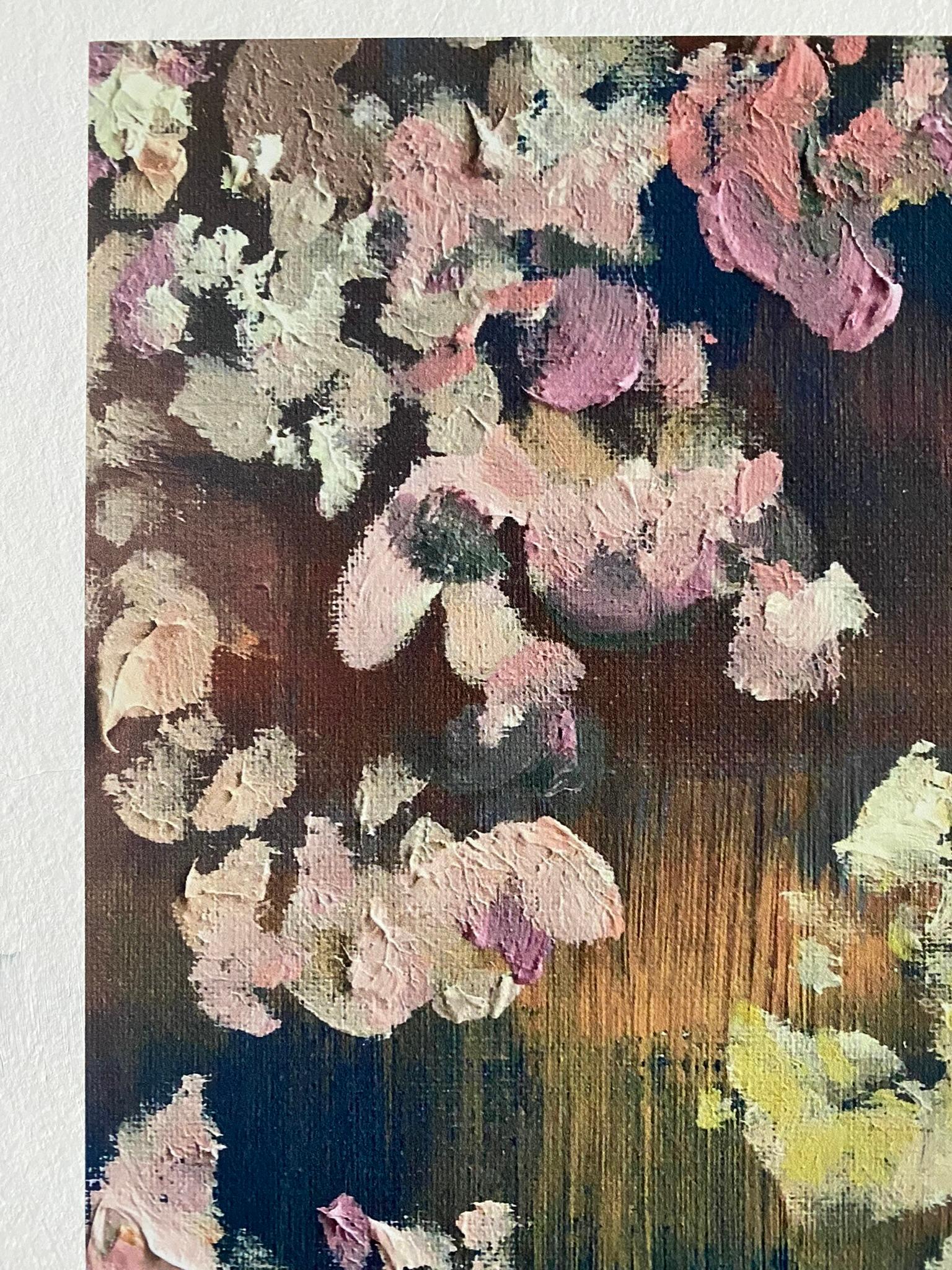 London Sakura-Hand painted highlight-British Awarded artist-Limited Edition #3 - Black Abstract Print by Shizico Yi