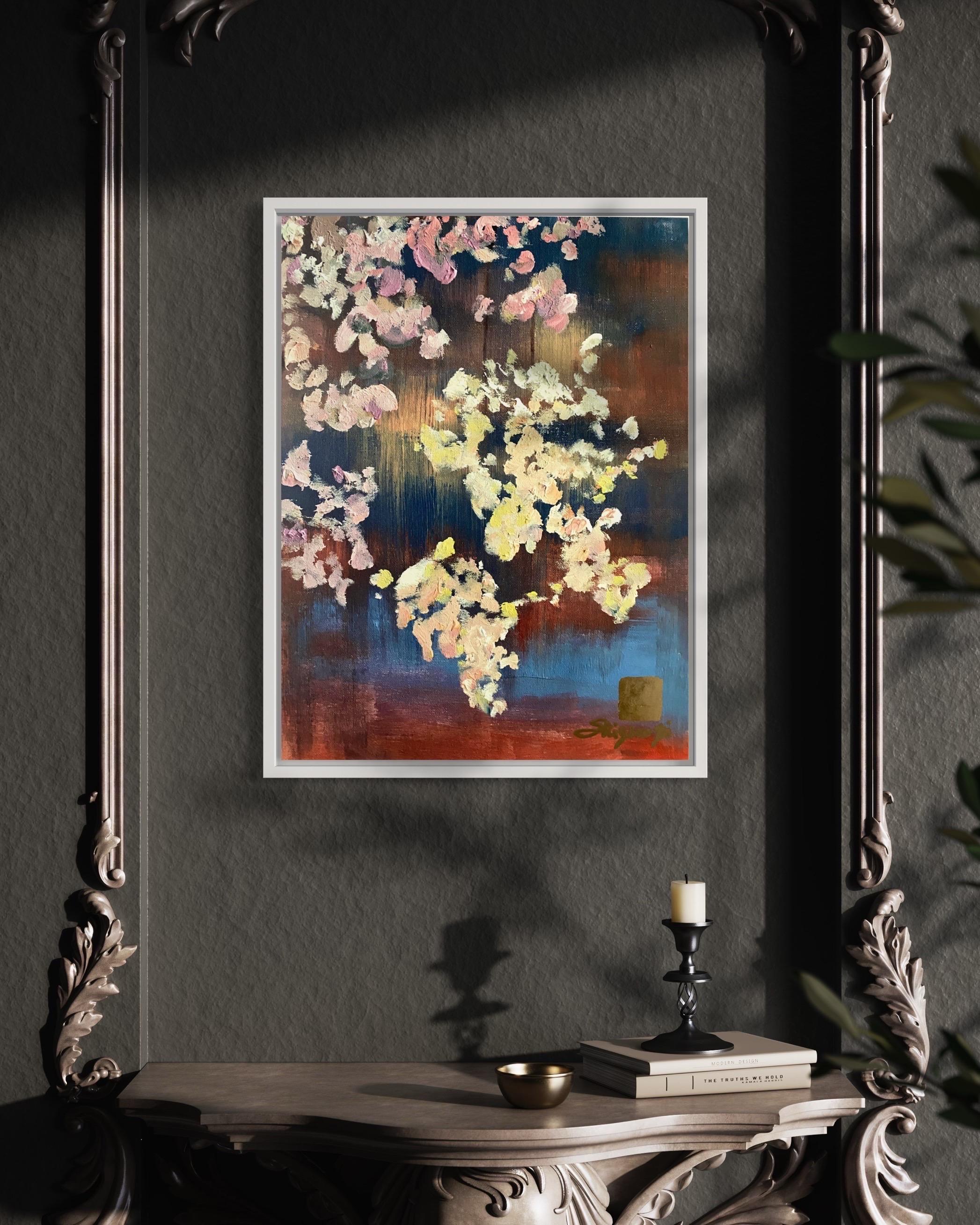 London Sakura-Hand painted Limited Edition-British Awarded Artist-Edition #6/10 - Print by Shizico Yi