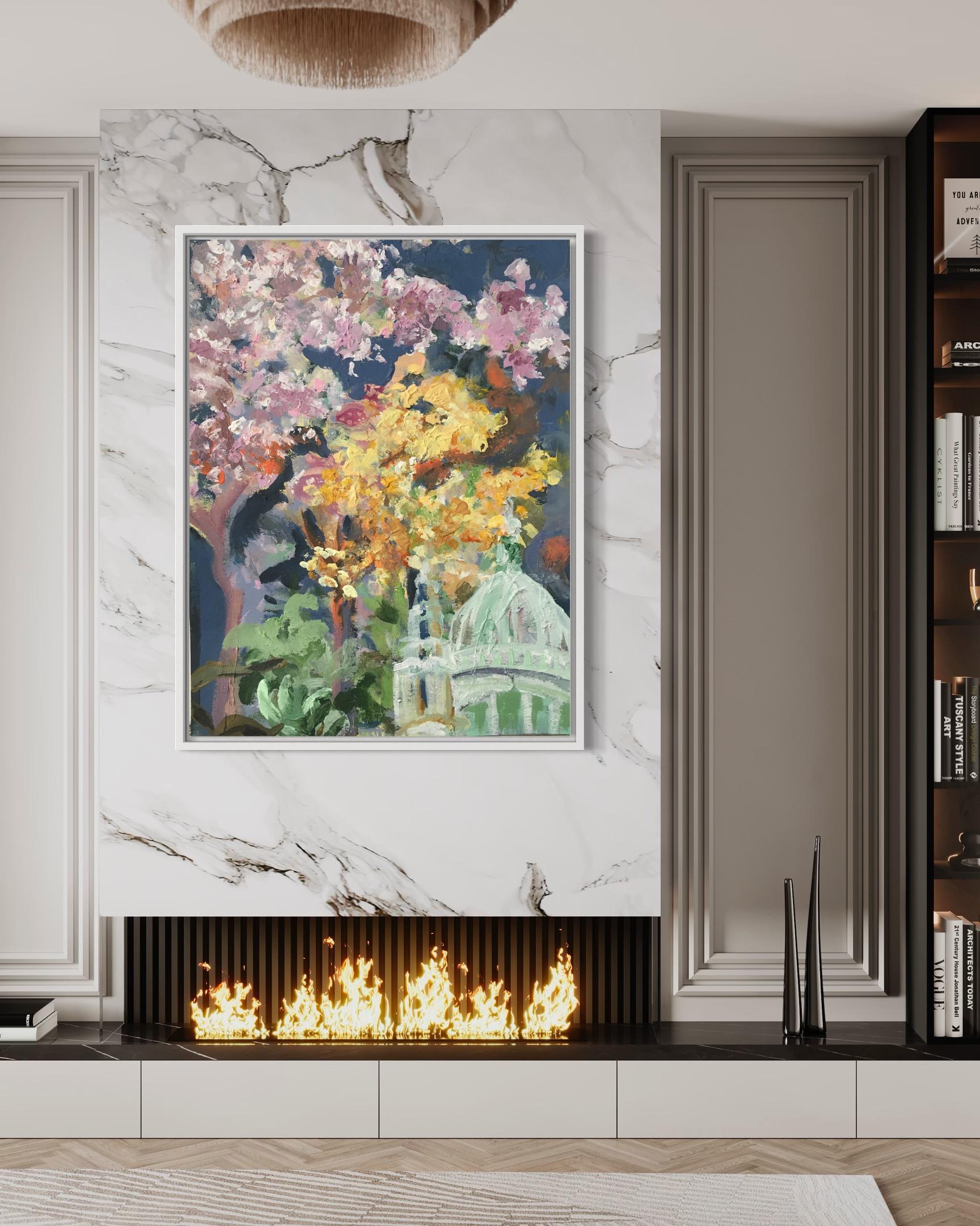 Sakura in London, St. Paul-Abstract-Rare Large Limited Five only #3/5 -UK artist - Print by Shizico Yi