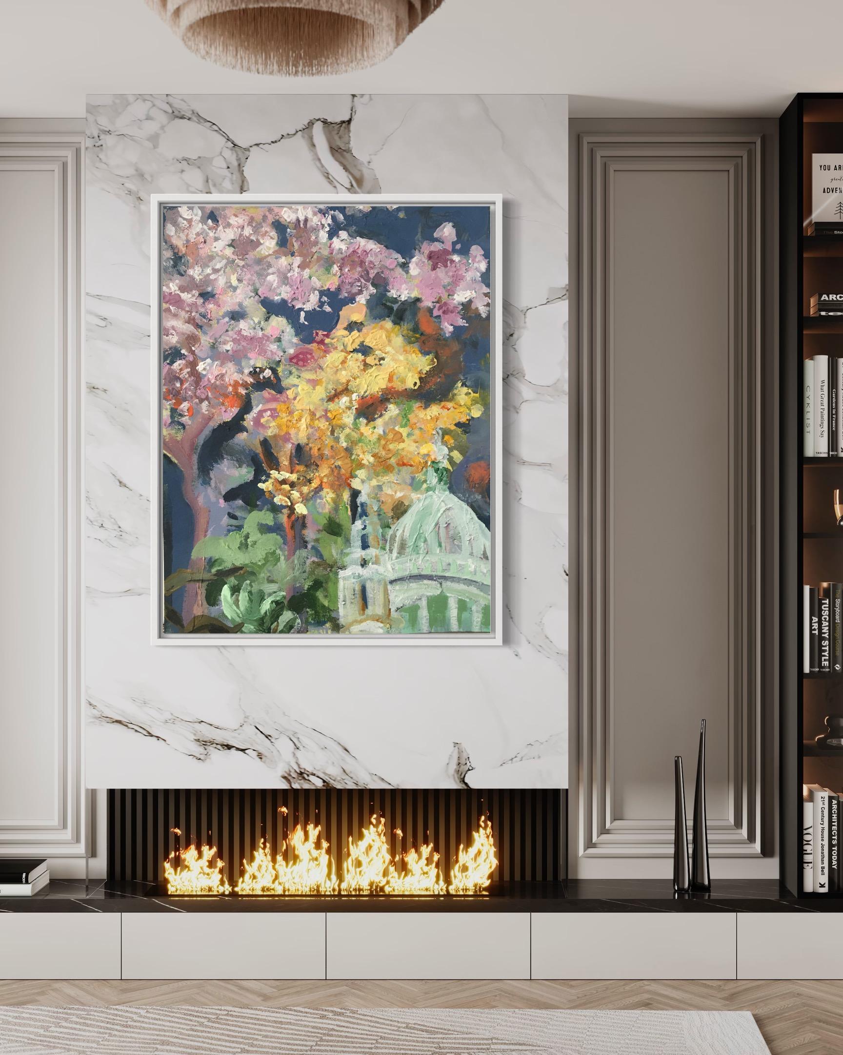 Landscape Print Shizico Yi - Sunshine Factory-Abstract-rare grande exposition d'artiste Proof#2, Sakura à Londres-UK artiste