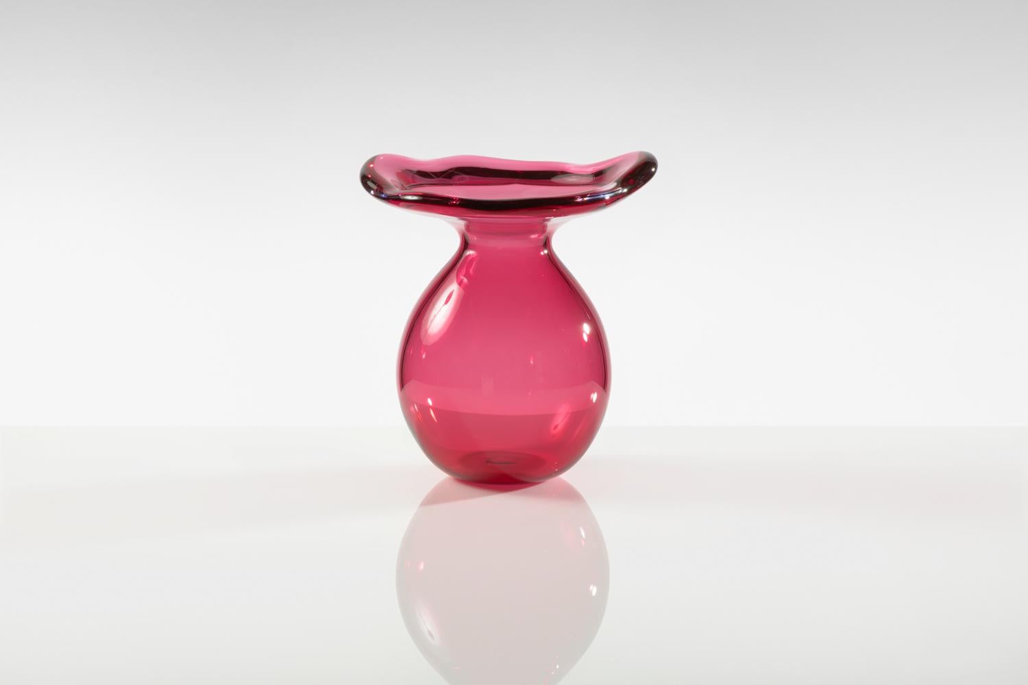 Glass Shizuku Round Vase For Sale