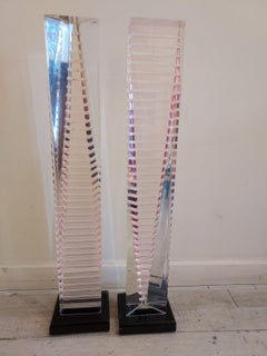 Shlomi Haziza Faceted Lucite Tower Sculpture