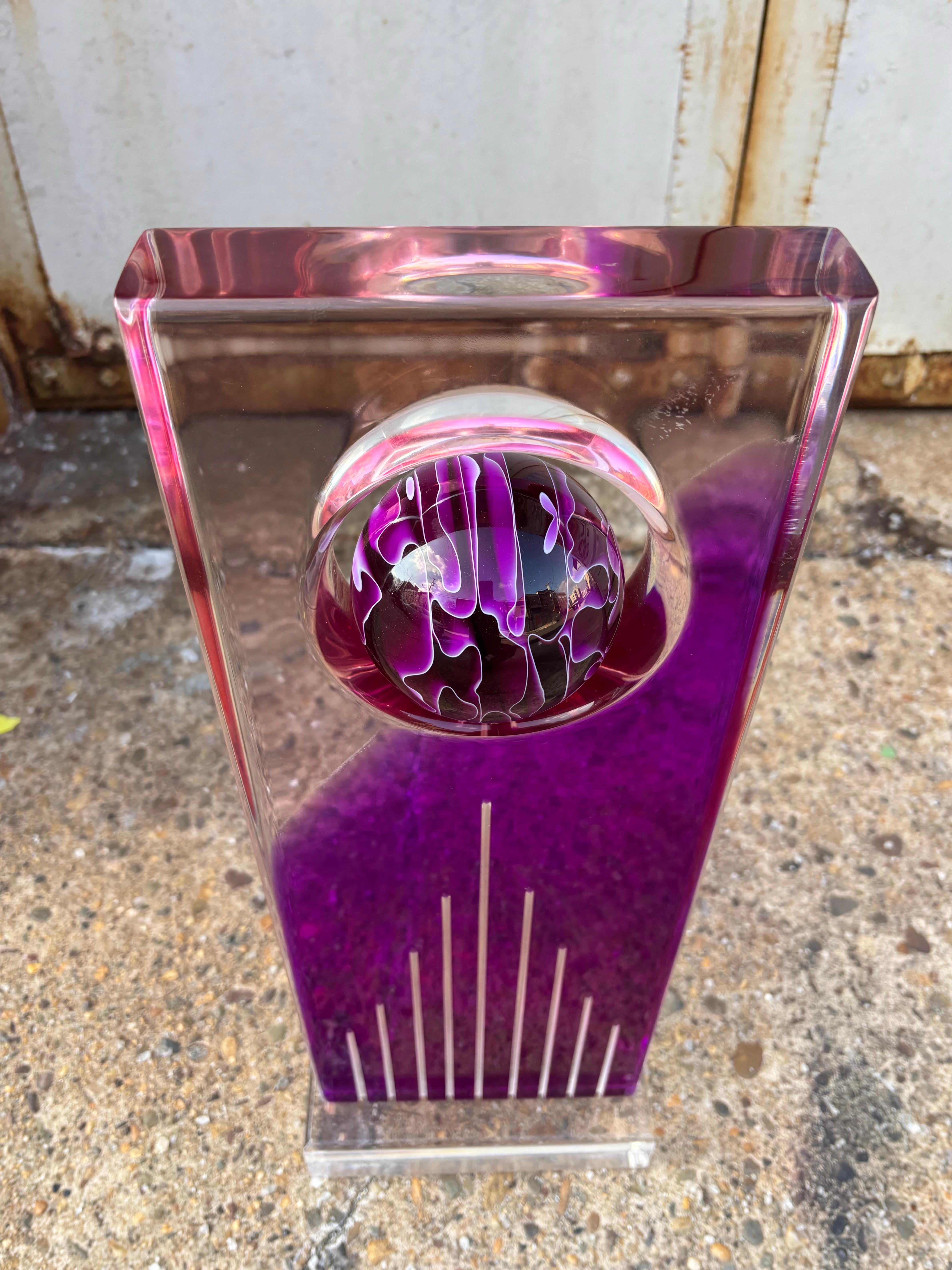 Fine XX secolo Shlomi Haziza Colorful Lucite Sculpture in vendita