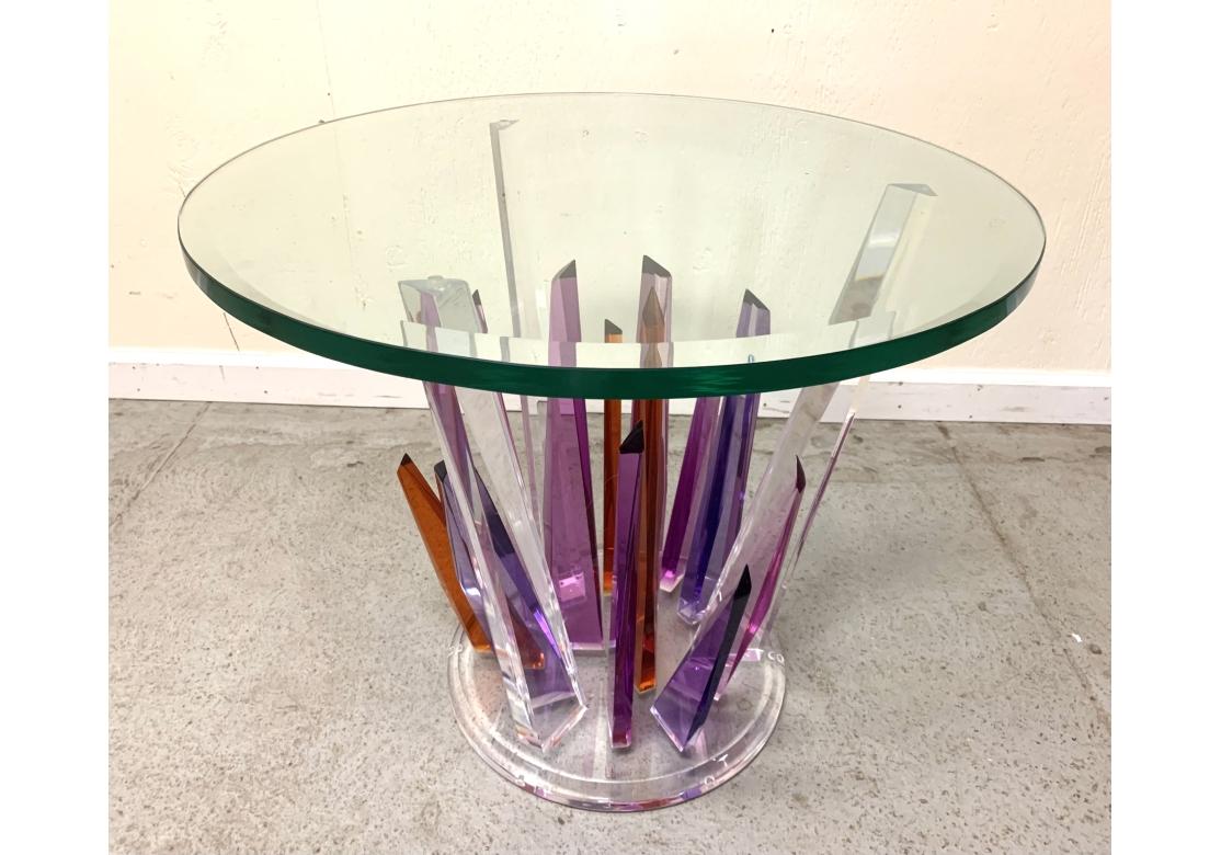 Shlomi Haziza (Israeli, B. 1969) Acrylic And Glass Rock End Table For Sale 5