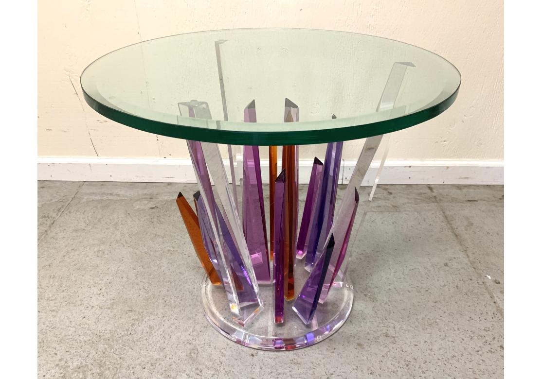 Shlomi Haziza (Israeli, B. 1969) Acrylic And Glass Rock End Table For Sale 2