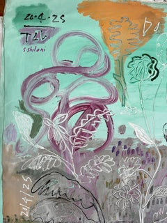 Le Chœur vert  - Peinture abstraite ou figurative, 97 x 100 cm