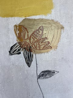 Wo stille Dinge wachsen  - abstrakte vs. figurative Malerei, 87 × 95 cm