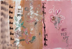 Murmures entre fleurs et mémoire - peinture abstraite et figurative