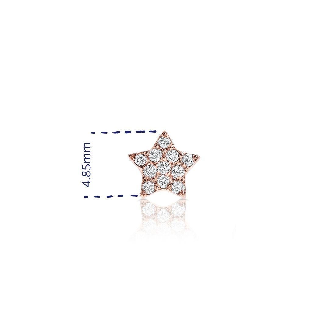 rose gold star earrings