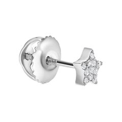 0.04 Carat Diamonds Single Mini Star Earring in 14 Karat Gold - Shlomit Rogel