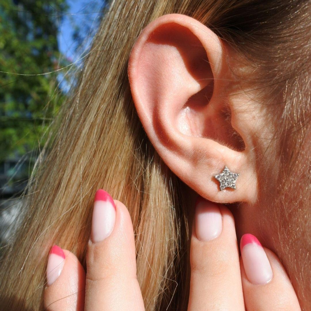 diamond moon earrings
