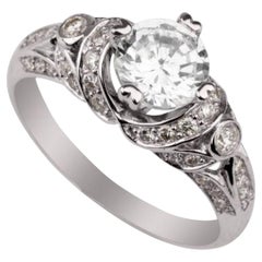 0.88 Carat "Afrodita" Diamond Ring in 14 Karat White Gold - Shlomit Rogel