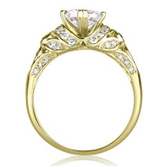 0.88 CT "Afrodita" Diamond Ring VS1 GIA in 14 KARAT Yellow Gold - Shlomit Rogel