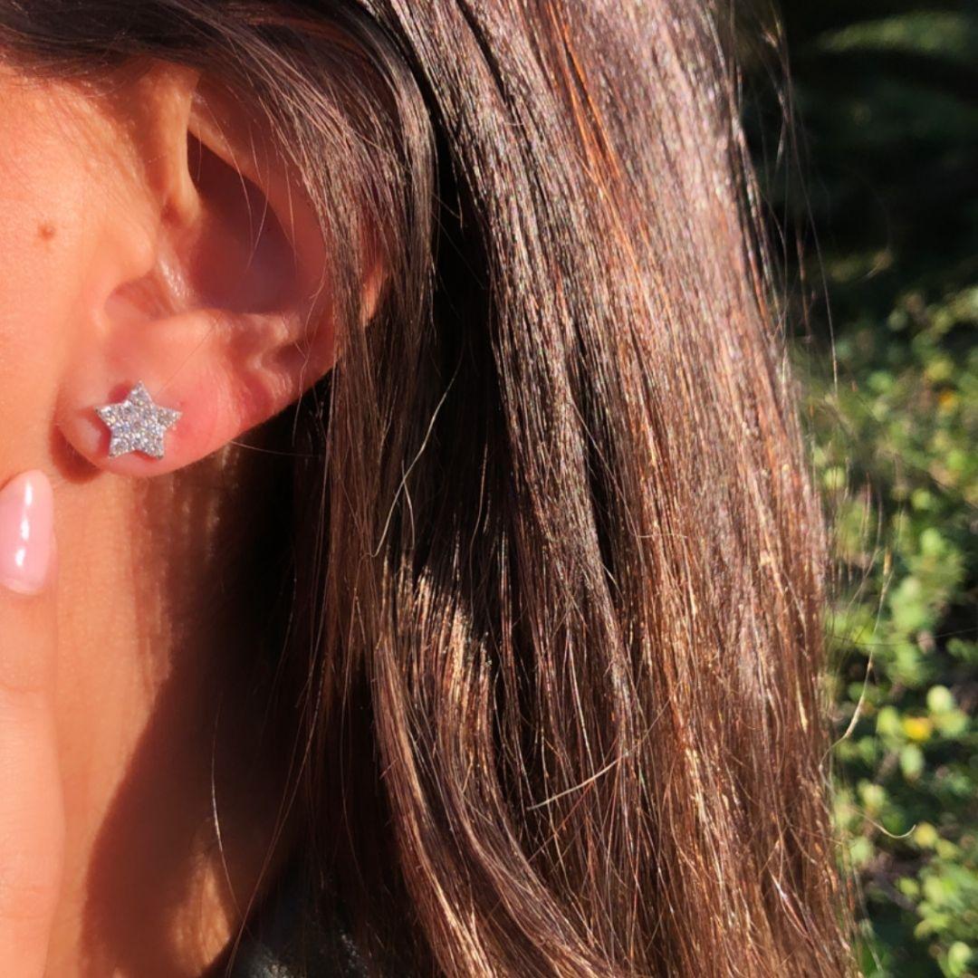 large star earrings