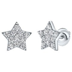 large star earrings 0.60 Carat Genuine Diamonds Large Star Stud Earrings in 14K Gold - Shlomit Rogel