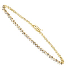 1.20 Carat Diamonds Tennis Bracelet in 14 Karat Yellow Gold - Shlomit Rogel
