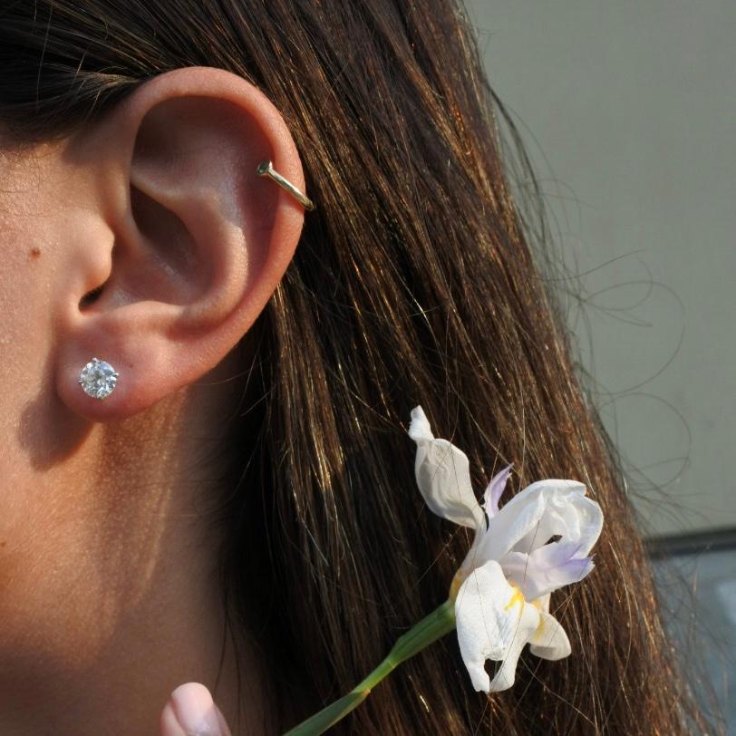 shiny stud earrings