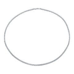 4.00 Carat Diamond Collier Necklace in 14 Karat White Gold - Atelier Collection