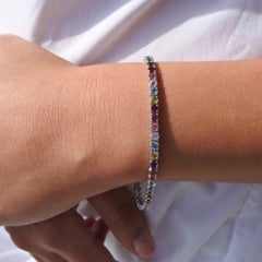 7.50 Carat Tennis Bracelet in 14 Karat White Gold Gem Glam - Shlomit Rogel