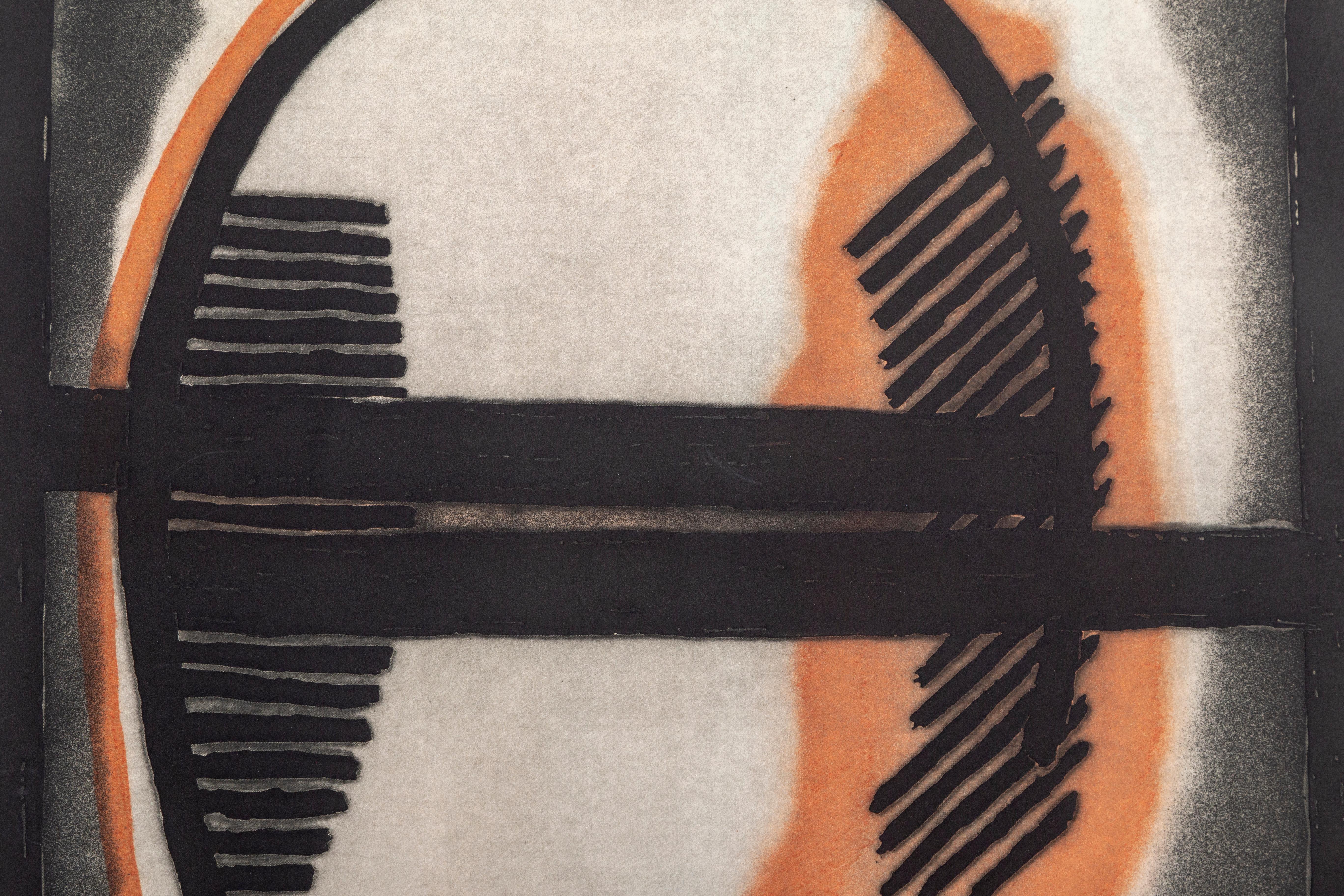 Situation #1, gravure abstraite minimaliste de Shlomo Cassos en vente 1