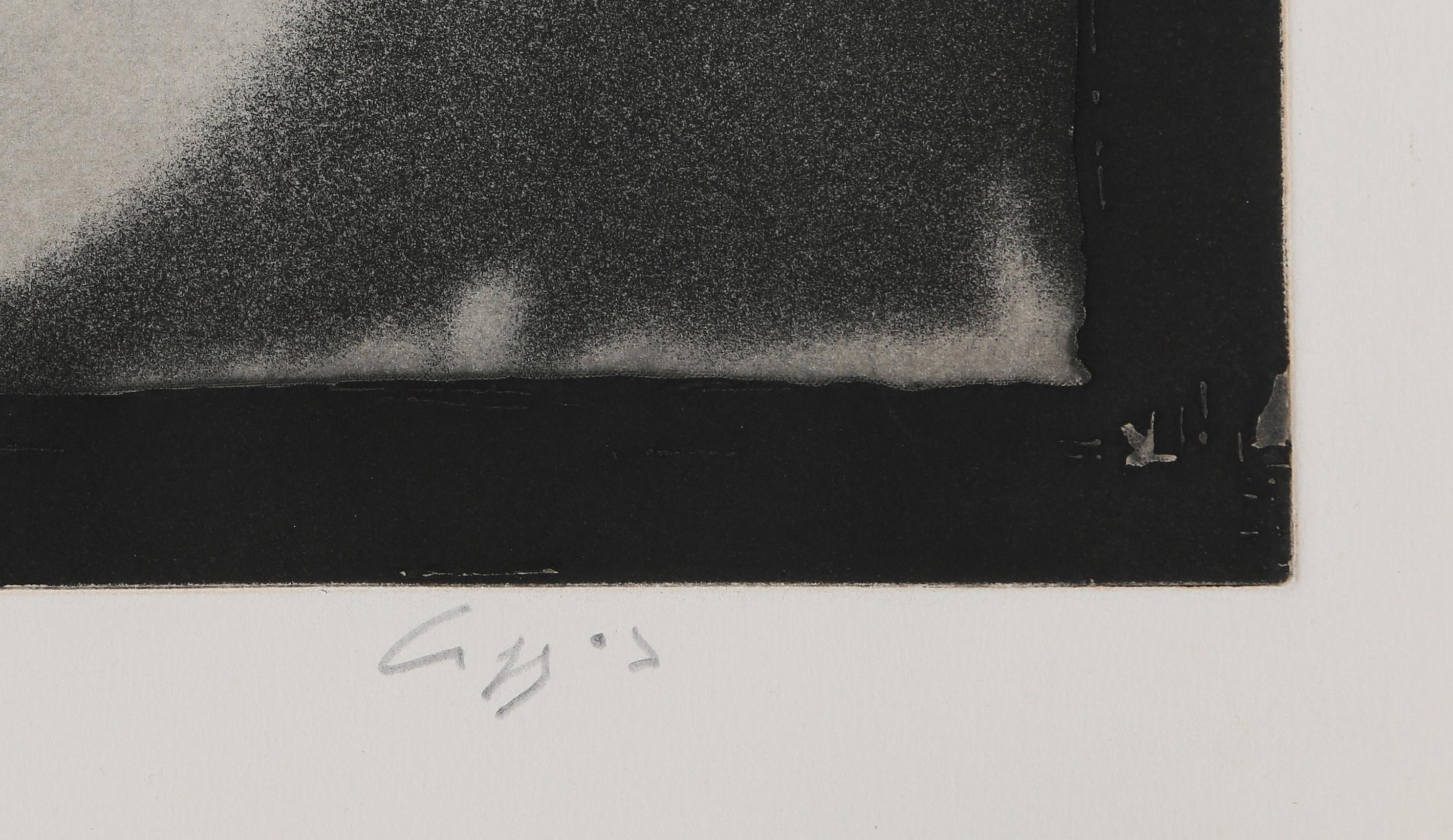 Situation #1, gravure abstraite minimaliste de Shlomo Cassos en vente 3
