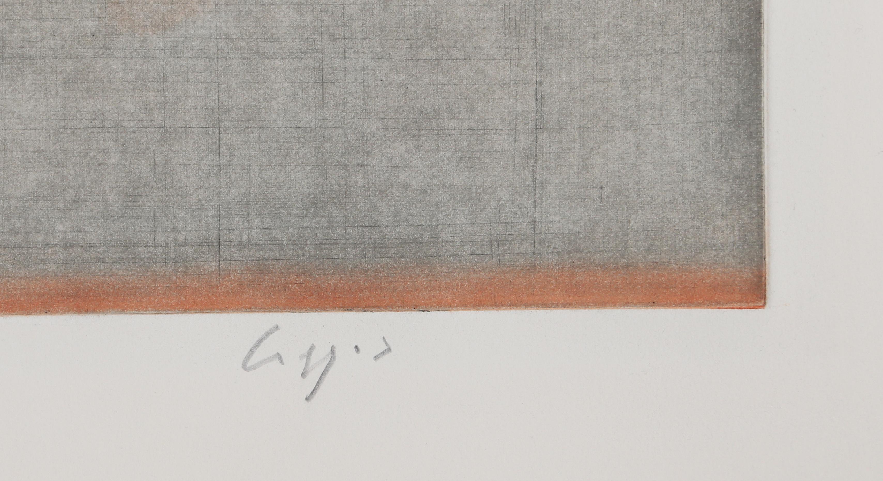 Situation #3, Gravure abstraite minimaliste de Shlomo Cassos en vente 3