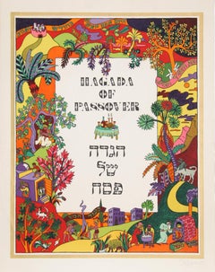 Vintage Haggadah of Passover, Portfolio of Lithographs by Shlomo Katz 1978