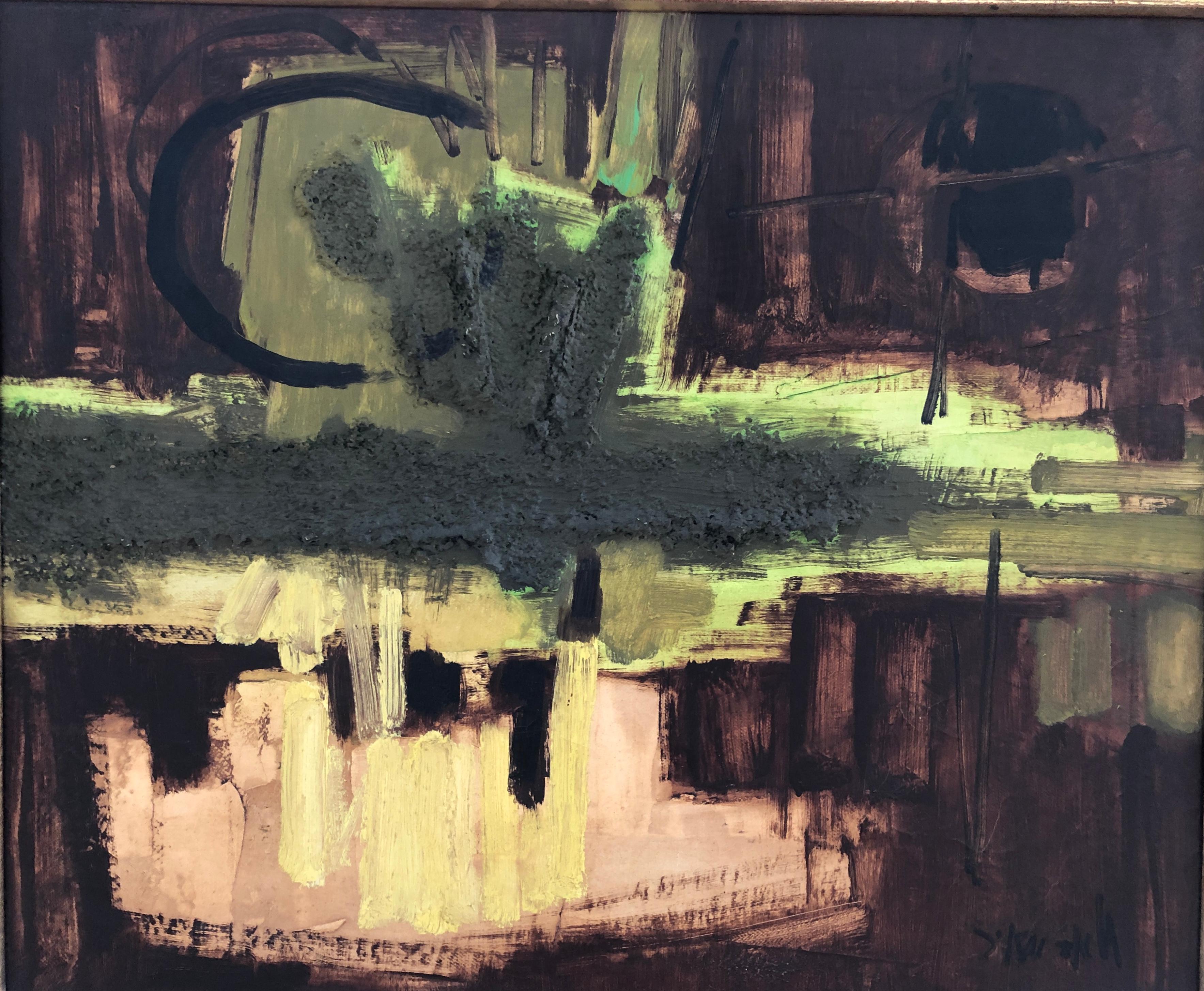 Shlomo Meïr Abstract Painting – Abstrakte Zusammensetzung
