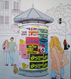 Cartellone 2, 100x90cm, Acrilico su tela