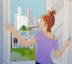 Sentirse feliz, 100x90cm, Acrílico sobre lienzo