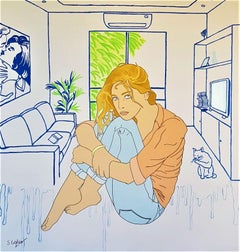 Salón, 120x110cm, Acrílico sobre lienzo