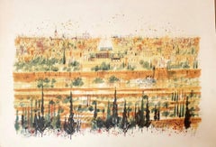 „Die westliche Wand, alte Stadt Jerusalem“ Israelische Judaica-Lithographie