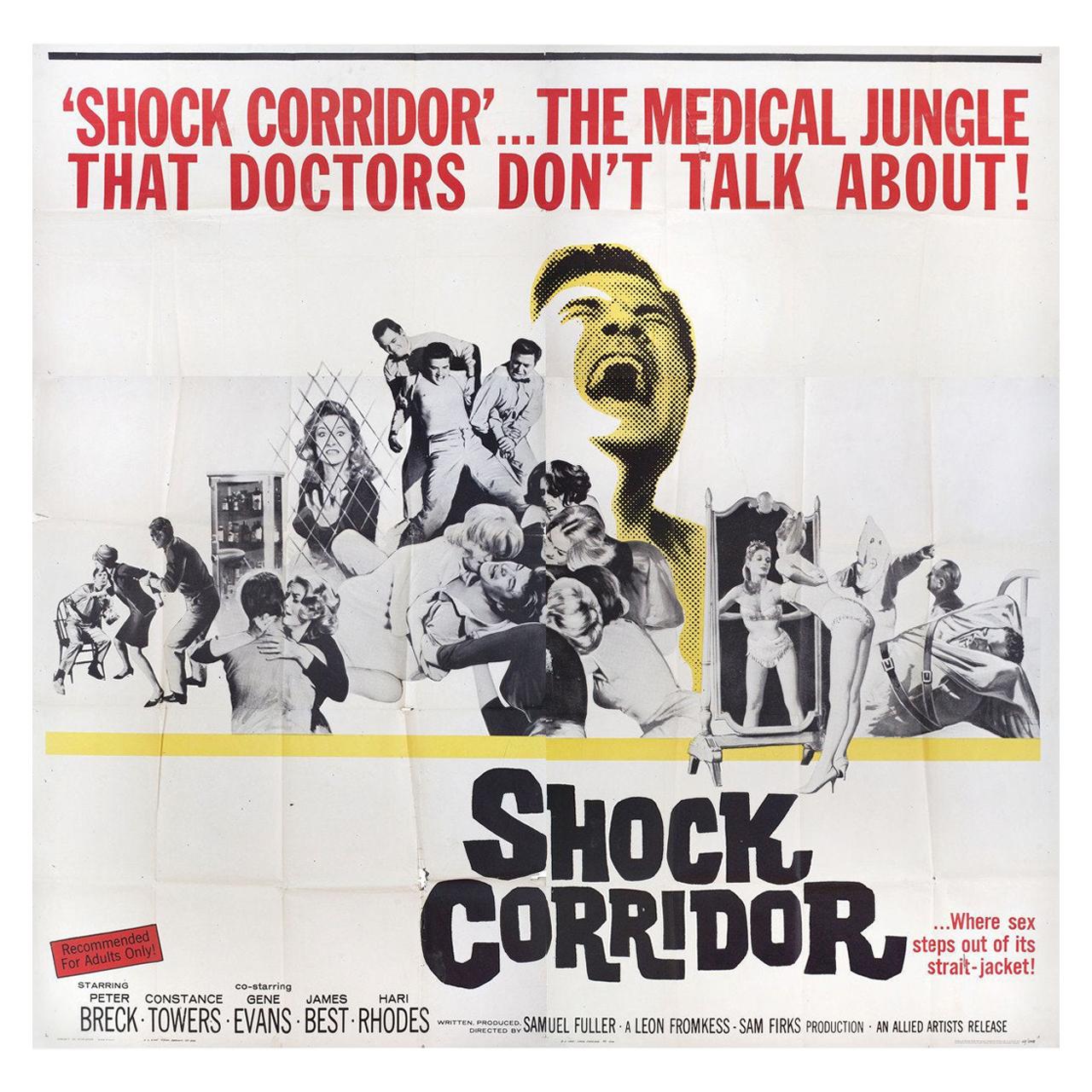 'Shock Corridor' 1963 U.S. Six Sheet Film Poster