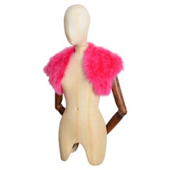 Shocking Hot Pink Marabou feather Bolero Crop Jacket Shrug