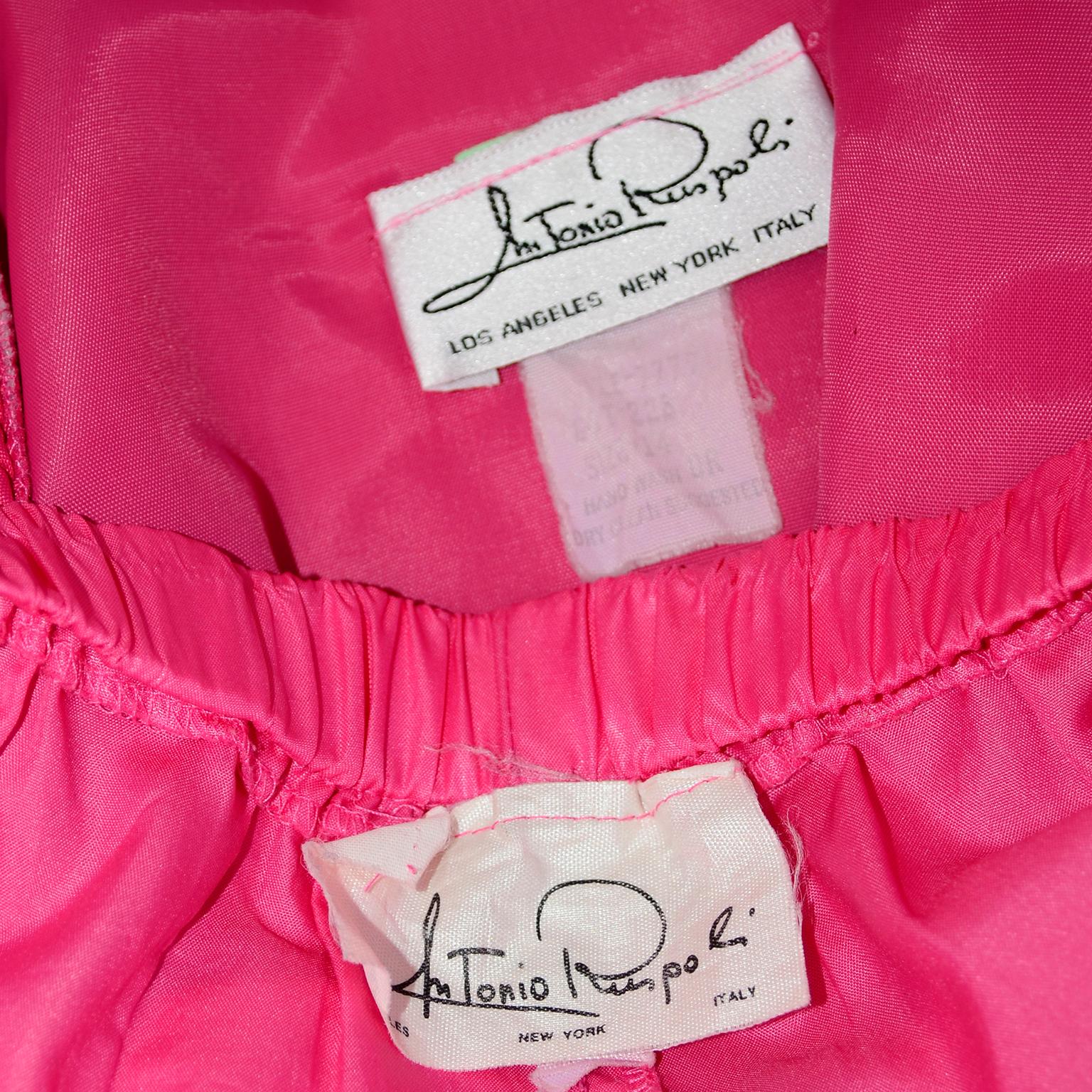 Shocking Pink Antonio Ruspoli Vintage Tracksuit W Gathered Zip Jacket & Pants 9