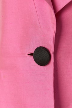 Shocking pink raw-silk skirt suit CHRISTIAN DIOR Circa 1980's