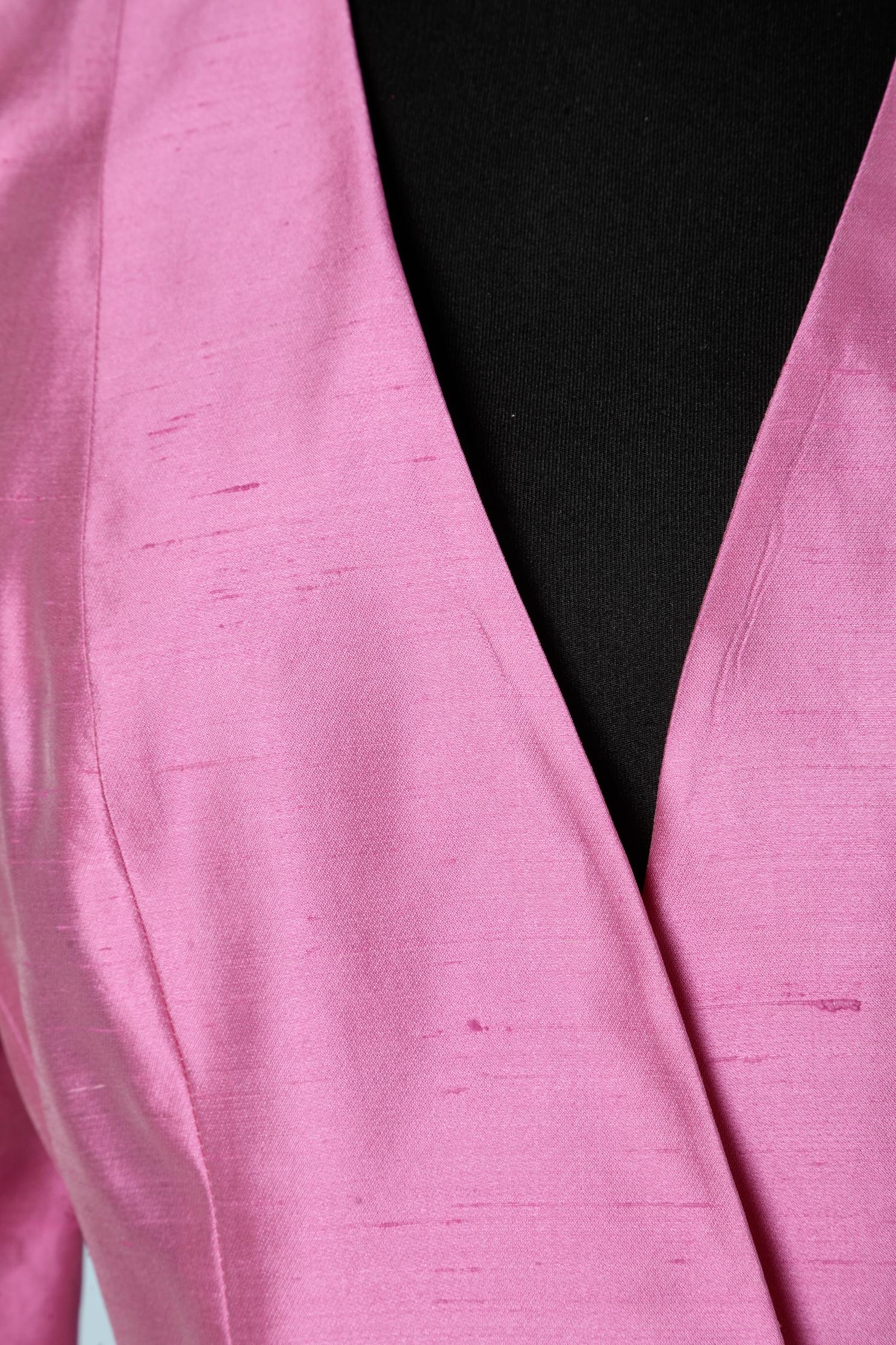 Pink Shocking pink silk jacket Yves Saint Laurent Variation