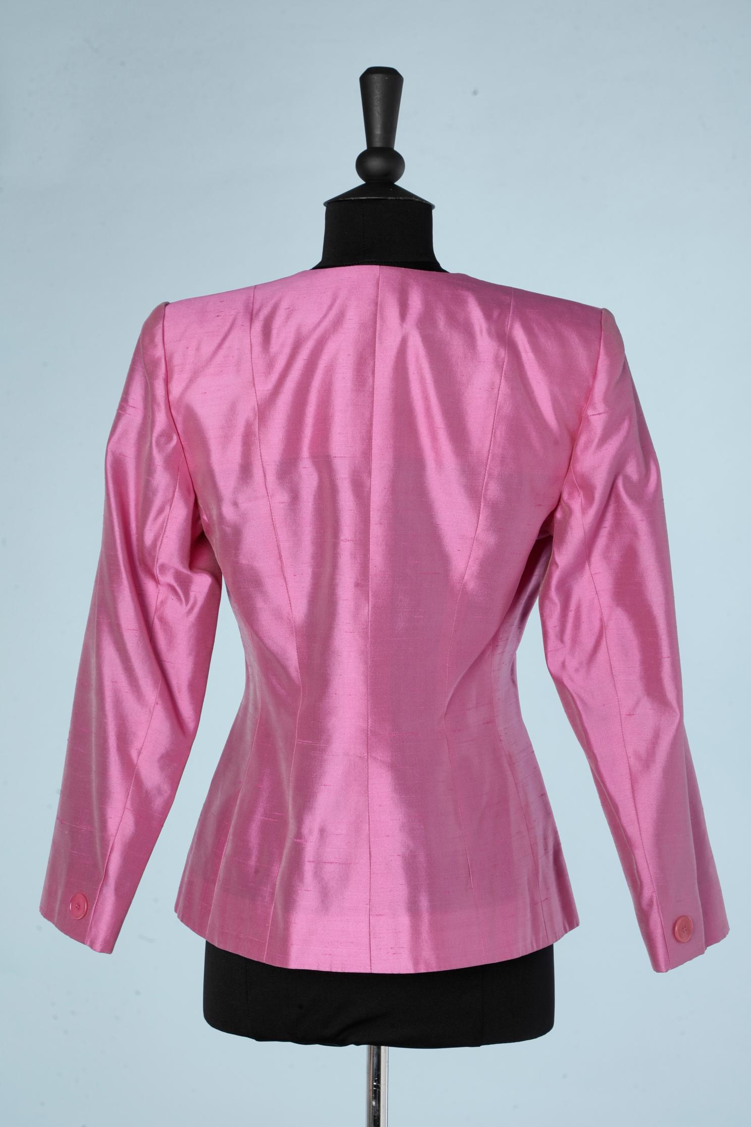 Women's Shocking pink silk jacket Yves Saint Laurent Variation